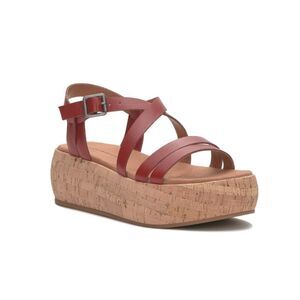 Lucky Jacobean Cork Platform Sandal Women's Size 9M No box